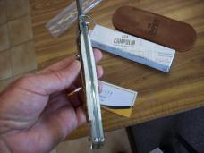 A.G.A. Campolin "The Sicilian" 12" Fighting Knife Maniago, Italy Genuine Stag/Antler UNUSED NIB.