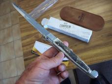 A.G.A. Campolin "The Sicilian" 12" Fighting Knife Maniago, Italy Genuine Stag/Antler UNUSED NIB.