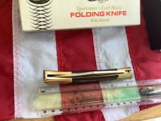 1990 Case xx Shark Tooth Folding Hunter w/ Sweet Wood Handles (P197 L SSP) +Orig Sheath & Box -NOS
