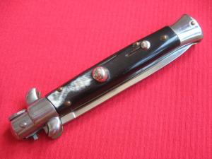 Vintage VIRGINIA 9" Italian STILETTO Horn Switchblade Knife.