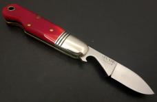 Great Eastern Cutlery #25 EO Beerlow Red Sawcut Bone GEC Easy Open 252123