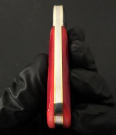 Great Eastern Cutlery #25 EO Beerlow Red Sawcut Bone GEC Easy Open 252123