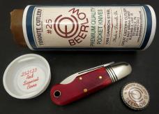 Great Eastern Cutlery #25 EO Beerlow Red Sawcut Bone GEC Easy Open 252123