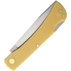 GERMAN EYE BRAND - CLODBUSTER #99YL  {LARGE} - ETCHED BLADE - 4 5/8" CLOSED - YELLOW HANDLES