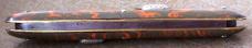 Vintage FLYLOCK 2 blade knife with red & grey celluloid handles