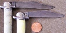 2 Vintage Switchblade knives HAMMER BRAND & IMPERIAL Toothpick pattern knife