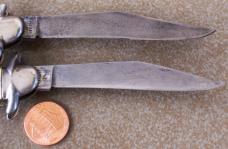 2 Vintage Switchblade knives HAMMER BRAND & IMPERIAL Toothpick pattern knife