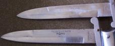 2 vintage Switchblade knives RIZZUTO ESTILETO MILANO marked knife