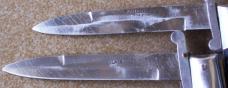 2 vintage Switchblade knives RIZZUTO ESTILETO MILANO marked knife