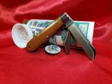 Great Eastern Cutlery 715222 Beer Cub, Pale Ale Linen Micarta. New, Mint in Tube with Pin!.