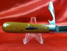 Great Eastern Cutlery 715222 Beer Cub, Pale Ale Linen Micarta. New, Mint in Tube with Pin!.