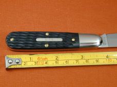 Great Eastern Cutlery GEC Jigged Black Delrin Rozee Bullet End Barlow Knife 781124 NIT Made In USA