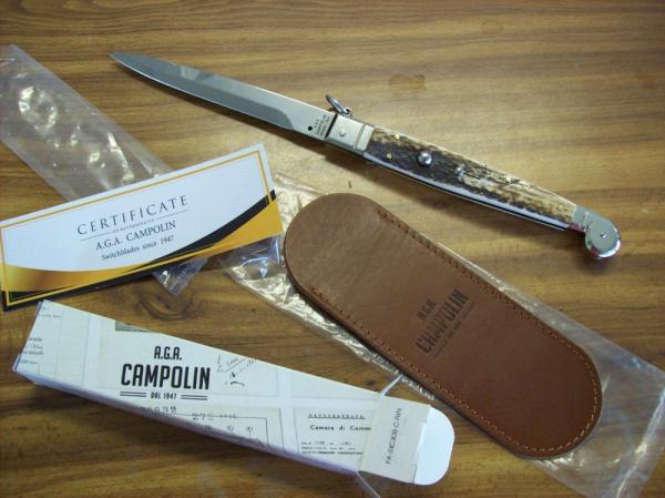 A.G.A. Campolin "The Sicilian" 12" Fighting Knife Maniago, Italy Genuine Stag/Antler UNUSED NIB. A.G.A. Campolin "The Sicilian" 12" Fighting Knife Maniago, Italy Genuine Stag/Antler UNUSED NIB.