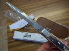 A.G.A. Campolin "The Sicilian" 12" Fighting Knife Maniago, Italy Genuine Stag/Antler UNUSED NIB.