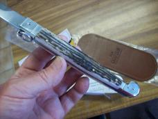 A.G.A. Campolin "The Sicilian" 12" Fighting Knife Maniago, Italy Genuine Stag/Antler UNUSED NIB.