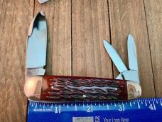 Cattaraugus Cutlery by A.G. Russell for the KCC Sleeveboard Whittler Brown Jigged Bone 1990
