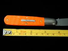 Great Eastern Cutlery GEC Jigged Orange Delrin Rozee Bullet End Barlow Knife 781124 NIT Made In USA