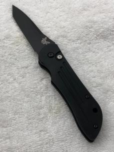 Benchmade 9501 BK Mini Auto Stryker Push Button Automatic Knife Made In USA Discontinued