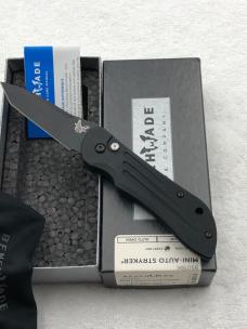 Benchmade 9501 BK Mini Auto Stryker Push Button Automatic Knife Made In USA Discontinued