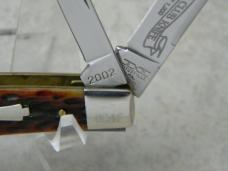 Schatt & Morgan Queen USA Bone 2002 Congress NKCA Club Knife NIB