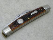 Schatt & Morgan Queen USA Bone 2002 Congress NKCA Club Knife NIB