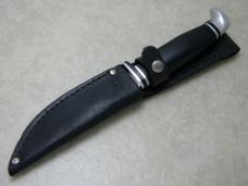 Case XX USA 1960's-70's Black 2 FINN Fixed Blade Sheath Knife