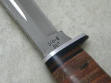 Case XX USA 1960's-70's Stacked Leather 316-5 SSP Tested XX Razor Edge Fixed Blade Sheath Knife