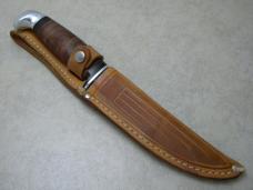 Case XX USA 1960's-70's Stacked Leather 316-5 SSP Tested XX Razor Edge Fixed Blade Sheath Knife