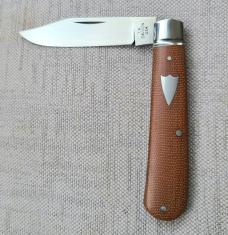 TA Davison Clip Jack..Cpm154...3 7/8" closed..Natural Canvas Micarta..#2418..Taco pouch 