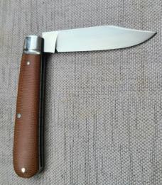 TA Davison Clip Jack..Cpm154...3 7/8" closed..Natural Canvas Micarta..#2418..Taco pouch 