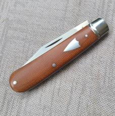 TA Davison Clip Jack..Cpm154...3 7/8" closed..Natural Canvas Micarta..#2418..Taco pouch 