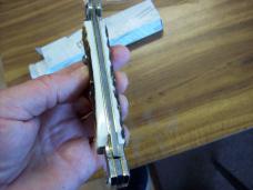 A. G. A. Campolin Maniago, Italy Maltese Cross Bayonet 11 Incher Lockback W/Genuine Stag/Antler NIB