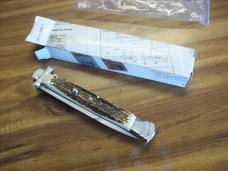 A. G. A. Campolin Maniago, Italy Maltese Cross Bayonet 11 Incher Lockback W/Genuine Stag/Antler NIB