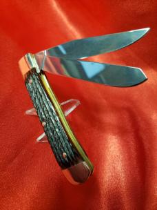 Zwilling J A Henckels Full Size Trapper Jigged Bone Stainless Steel Blades with Box, near Mint Cond.