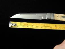 Kroo Maple Burl Wood Lambsfoot Jack Knife South Africa 4.00" Closed RWL34 Stainless Blade Fileworked