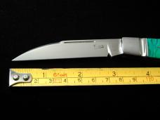 Kroo ALVS Green Abalone Mamba Swayback Wharncliffe Jack Knife S. Africa 4.00" Closed RWL34 SS Blade