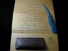 Kroo ALVS Green Abalone Mamba Swayback Wharncliffe Jack Knife S. Africa 4.00" Closed RWL34 SS Blade