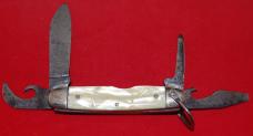 Official BSA #1052 Imperial Boy Scout Knife Novo Pearl Circa 'With The Box' 1949-1952 (117)