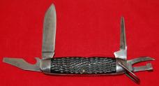 Official BSA Pal Blade Company Boy Scout Knife Black Composition Handles (42)