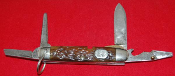 Official BSA #1087 Cattaraugus Cutlery #D2589B Boy Scout Knife 1932-1942 (55A)