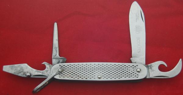 Official GSUSA #11-314 Kingston Girl Scout Knife With Full Etch! WWII Surplus Circa 1945 (201)