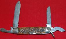 Official Campfire Girls Knife Utica Cutlery Co. With Hard To Find Spey Blade Circa 1930's (212)
