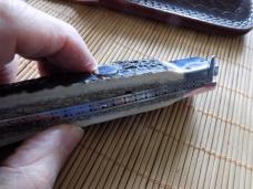 Never Used Large swing guard auto knife by Afaag signed