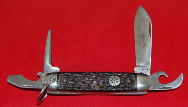 Official BSA #1996 Ulster USA Boy Scout Knife 'With Original Box' Tenderfoot Shield - 1962-1979 (66)