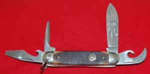 Official BSA #1036 Ulster USA Boy Scout Knife 'With Full Etch' 1st Stainless Blade 1966-1976 (70)