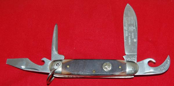 Official BSA #1036 Ulster USA Boy Scout Knife 'With Full Etch' 1st Stainless Blade 1966-1976 (70)