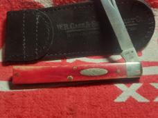 Case 1981 smooth red bone doctor knife