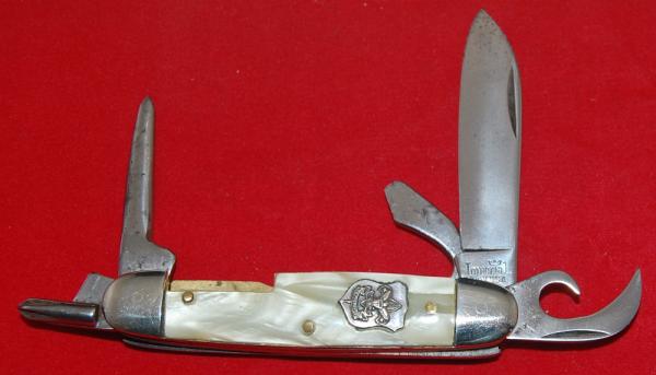 Official BSA #1043 Imperial Boy Scout Knife Simulated Pearl 1953-1962 (123)