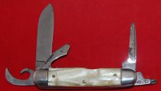 Official BSA #1043 Imperial Boy Scout Knife Simulated Pearl 1953-1962 (123)