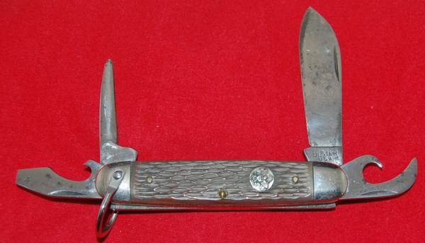 Official BSA #1996 Ulster USA Boy Scout Knife 'Faintly Etched' Tenderfoot Shield 1962-1979 (67A) Official BSA #1996 Ulster USA Boy Scout Knife 'Faintly Etched' Tenderfoot Shield 1962-1979 (67A)